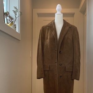 Brown suede coat
